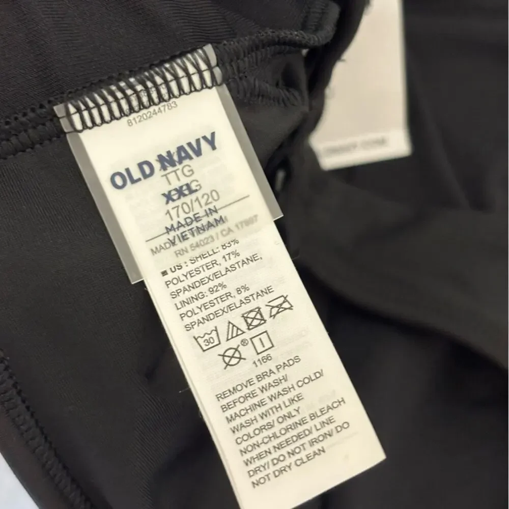 NEW Old Navy Matte Halter Swim Top in Black - Size XXL